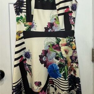 Beige by eci floral dress size 10
